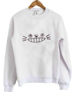 totoro face sweatshirt