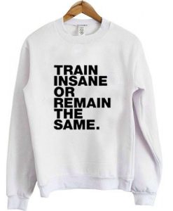 train insane or remain the same sweatshirt