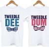 tweedle dee couple tshirt