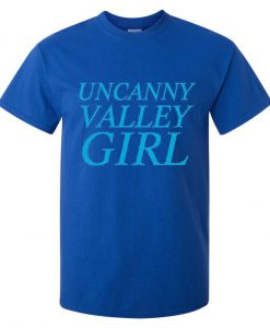 uncanny valley girl T shirt blue