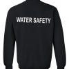 water safety sweatshirt back