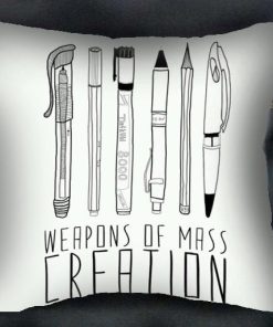 we apons of mass creation pillow case