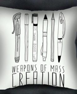 we apons of mass creation pillow case