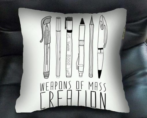 we apons of mass creation pillow case