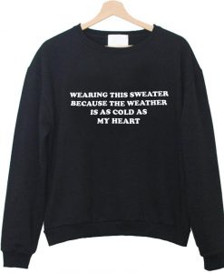 wearing this sweater sweatshirt