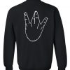 westside hand sweatshirt back