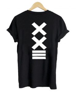 xx tshirt back