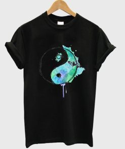 yin yang watercolor T shirt