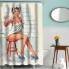 Bathing Pin Vintage Shower curtain KM