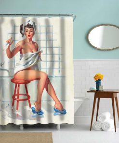 Bathing Pin Vintage Shower curtain KM