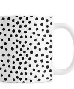 Dots Black And White Mug KM