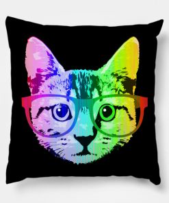 Funny Rainbow Cat Pillow KM