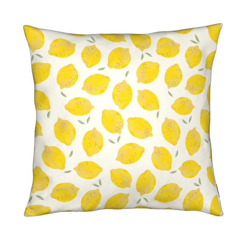 lemon print pillow