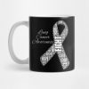 Lung Cancer Awareness Fight Hope Cure white Ribbon Mug KM