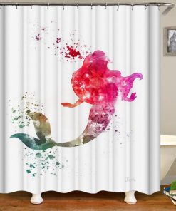 Mermaid fishing Shower Curtain KM