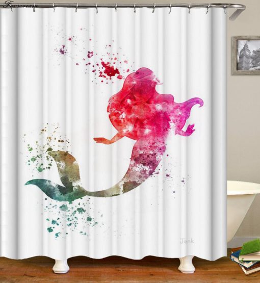 Mermaid fishing Shower Curtain KM