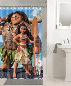 Moana Cartoon Movie Shower Curtain KM