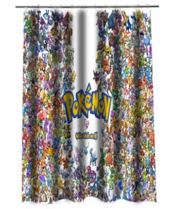 Pokemon all Shower curtain KM