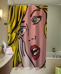 Sexy Retro Vintage Pin Up Girl Comic Shower Curtain KM