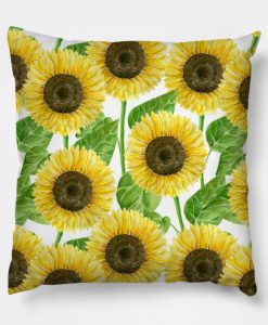 Sunflowers watercolor Pillow KM