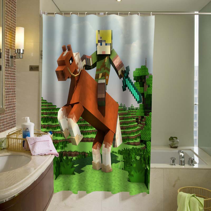 Zelda Brick Game Shower Curtain Km, Zelda Shower Curtain