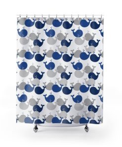 WHALE SHOWER CURTAIN KM