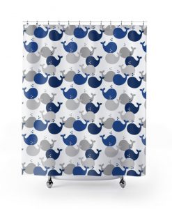 WHALE SHOWER CURTAIN KM