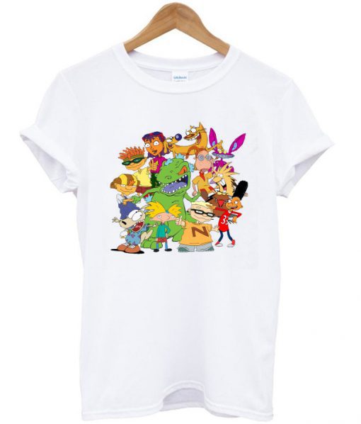 90’s Cartoon Mash Up Nickelodeon T-Shirt KM