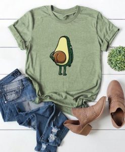 Avocado Print Cuffed Tee T Shirt KM