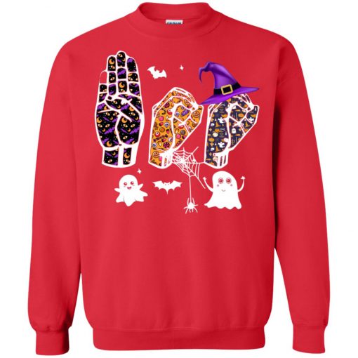 BOO ASL Halloween Sweatshirt KM