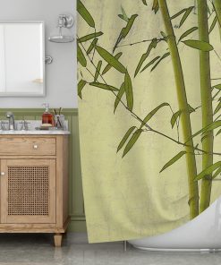 Bamboo art Shower Curtain KM