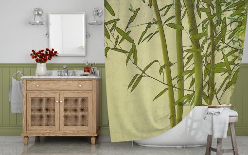 Bamboo art Shower Curtain KM