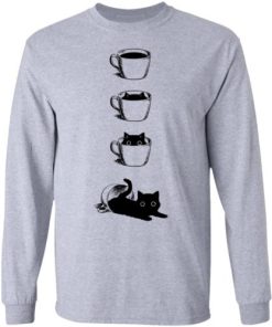 Black cat in the coffee Sweatshirt KM