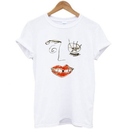 Drawn face T Shirt KM