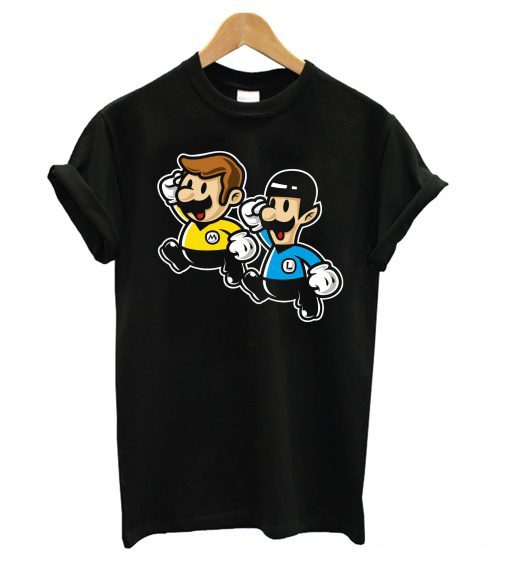 Enterprise Duo is a Super Mario Bros and Star Trek T Shirt KM