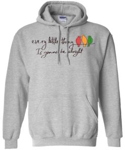 Every Little Thing Is Gonna Be Alright Hippie White Hoodie KM