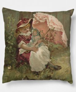 Girl with dolls Pillow KM