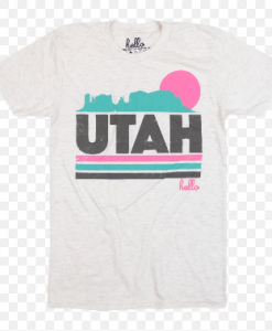 Hello Utah Too! (Adult) Oatmeal Tri-Blend T-Shirt KM