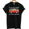 Hippie car and cat on a dark desert highway T shirt KM