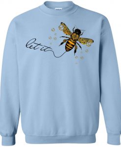 Let It Bee Free White Sweatshirt KM