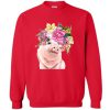 Lovely Baby Pig with Flower Crowns Sweatshirt KM