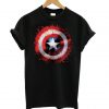 Marvel Avengers Assemble Captain America Art Shield Badge T Shirt KM