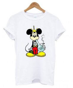 Mickey Mouse Smoking a Bong Marijuana 420 Stoner Weed T Shirt KM