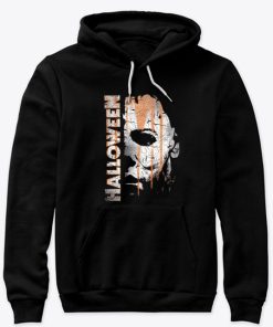 New Cute Halloween Michael Myers Mask And Drips Hoodie KM
