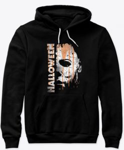 New Cute Halloween Michael Myers Mask And Drips Hoodie KM