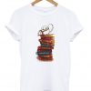 Owl And Books T Shirt KM