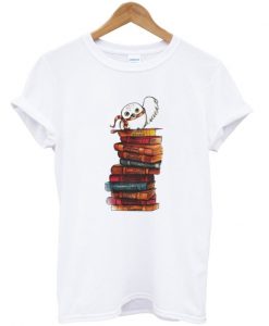 Owl And Books T Shirt KM