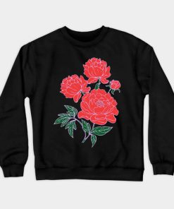 Red Peonies Sweatshirt KM