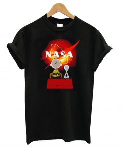 Snoopy and Charlie Brown Black Hole NASA T Shirt KM