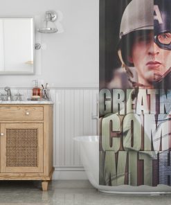 Superhero Captain America Shower Curtain KM